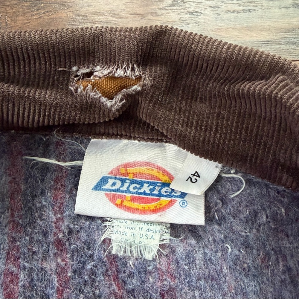 Vintage Dickies Blanket Lined Distressed Chore Barn Winter Coat - Picture 3 of 16